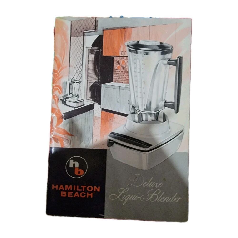 Hamilton Beach Deluxe Liqui-Blender Owners Manual Instruction Booklet -E8D-7
